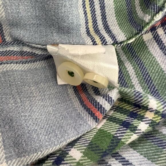 Southern Tide Green Blue Pastel Plaid Classic Fit Cotton Button Down Shirt XL - Picture 10 of 11